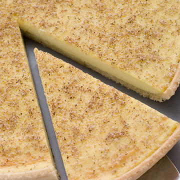 Effortless Easter baked egg custard tart