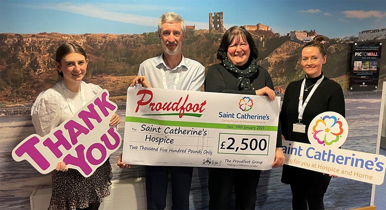 Proudfoot shoppers raise £2,500 for Saint Catherine’s hospice Article