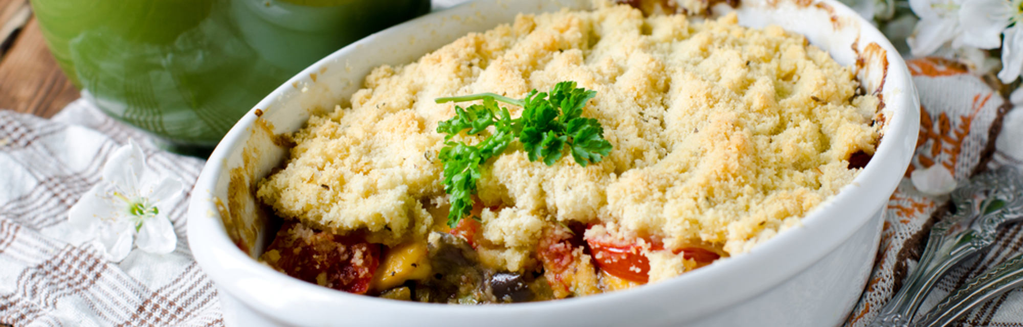 Delicious creamy root vegetable crumble recipe