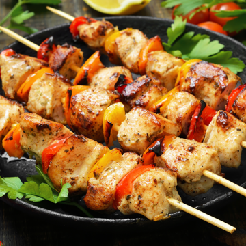 Simple and delicious Mediterranean chicken kebabs
