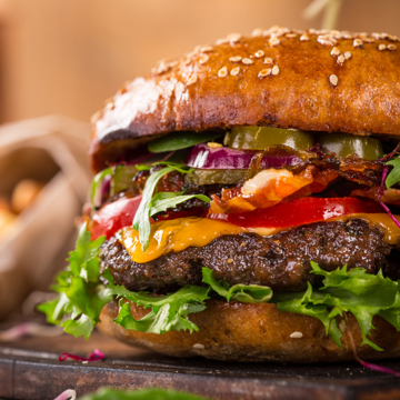 Homemade burgers