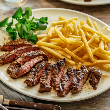 Steak and chips
