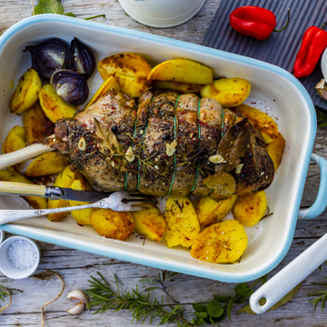 Slow-roast leg of Lamb